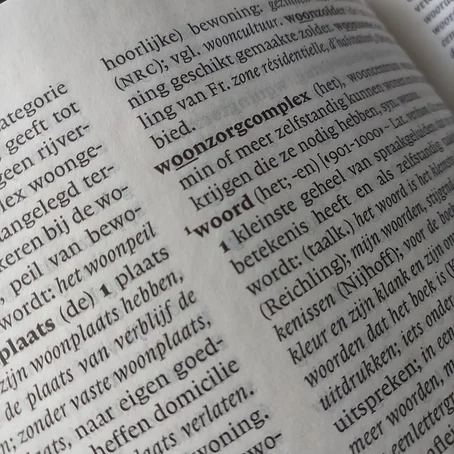 Het woord 'woord' in een woordenboek