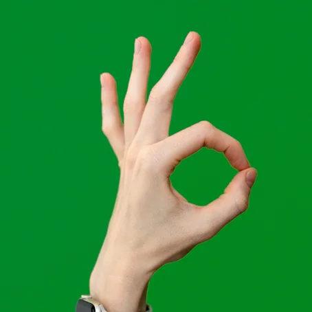 Hand maakt gebaar