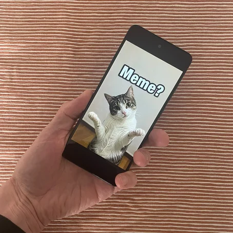 Smartphone met meme